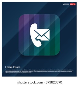 Phone receiver and envelope icon 