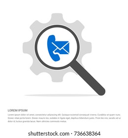 Phone receiver and envelope icon 