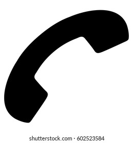 Phone Receiver Hang Up vector icon. Flat black symbol. Pictogram is isolated on a white background. Designed for web and software interfaces.