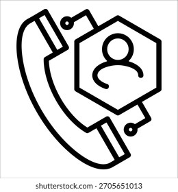 Phone Receiver Icon Element For Design