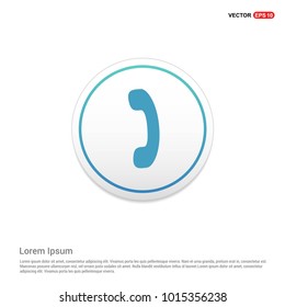 Phone receiver icon. Hexa White Background icon template