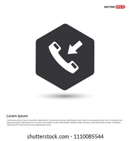 Phone receiver icon. Hexa White Background icon template - Free vector icon