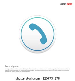Phone receiver icon. Hexa White Background icon template - Free vector icon