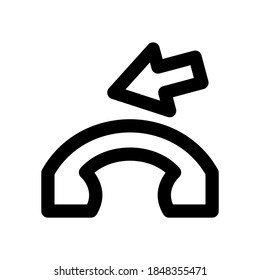 phone receiver icon or logo isolated sign symbol vector illustration - high quality black style vector icons
