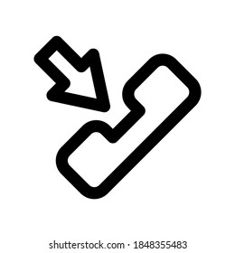 phone receiver icon or logo isolated sign symbol vector illustration - high quality black style vector icons
