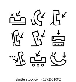 Phone Receiver icon or logo isolated sign symbol vector illustration - Collection of high quality black style vector icons
