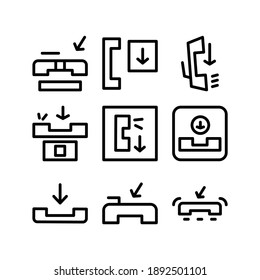Icono del receptor del teléfono o logotipo símbolo de signo aislado ilustración vectorial - Colección de iconos vectoriales de estilo negro de alta calidad
