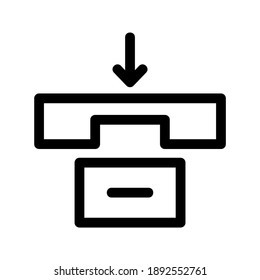 Phone Receiver icon or logo isolated sign symbol vector illustration - high quality black style vector icons
