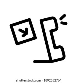 Phone Receiver Symbol oder Logo einzeln auf Zeichen Vektorgrafik - hochwertige Vektorsymbole in schwarzem Stil
