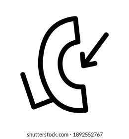 Phone Receiver icon or logo isolated sign symbol vector illustration - high quality black style vector icons
