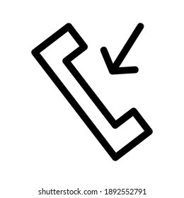 Icono del receptor de teléfono o logotipo símbolo de signo aislado ilustración vectorial - iconos vectoriales de estilo negro de alta calidad
