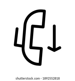 Icono del receptor de teléfono o logotipo símbolo de signo aislado ilustración vectorial - iconos vectoriales de estilo negro de alta calidad
