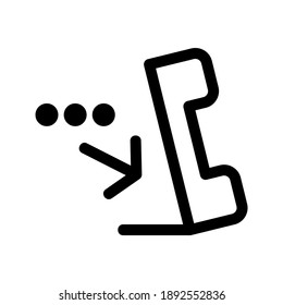 Icono del receptor de teléfono o logotipo símbolo de signo aislado ilustración vectorial - iconos vectoriales de estilo negro de alta calidad
