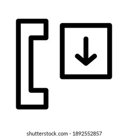 Phone Receiver Symbol oder Logo einzeln auf Zeichen Vektorgrafik - hochwertige Vektorsymbole in schwarzem Stil
