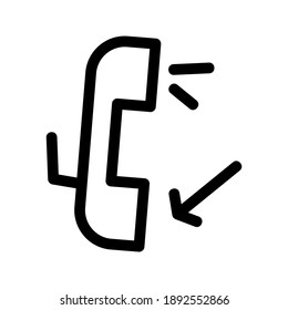 Phone Receiver Symbol oder Logo einzeln auf Zeichen Vektorgrafik - hochwertige Vektorsymbole in schwarzem Stil

