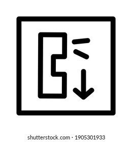 Icono del receptor de teléfono o logotipo símbolo de signo aislado ilustración vectorial - iconos vectoriales de estilo negro de alta calidad
