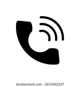 phone receiver icon, modern vector isolated on white background.