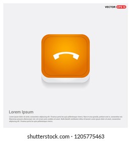 Phone receiver icon. Orange Abstract Web Button - Free vector icon