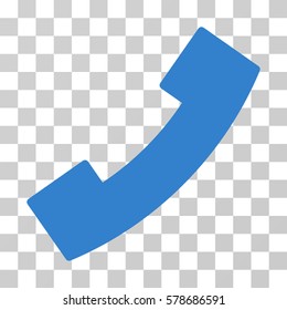 Phone Receiver icon. Vector illustration style is flat iconic symbol, cobalt color, transparent background. Designed for web and software interfaces.