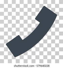 Phone Receiver icon. Vector illustration style is flat iconic symbol, smooth blue color, transparent background. Designed for web and software interfaces.