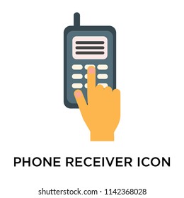 Phone receiver icon vector isolated on white background for your web and mobile app design, Phone receiver logo concept