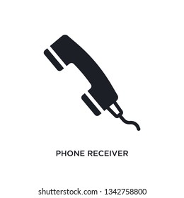 phone receiver isolated icon. simple element illustration from electronic stuff fill concept icons. 