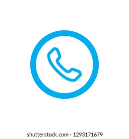 Phone Receiver rounded icon. Vector illustration style is a flat iconic symbol inside a circle. Designed for web and software interfaces.
