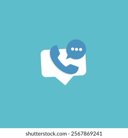 Phone receiver with speech.Phone icon vector. Telephone icon symbol isolated. Call icon. Customer support