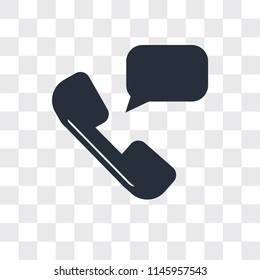 Phone receiver vector icon isolated on transparent background, Phone receiver logo concept