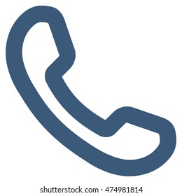 Phone Receiver vector icon. Style is stroke flat icon symbol, blue color, white background.