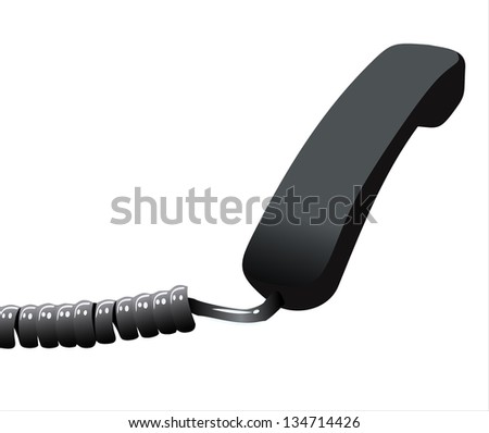 Phone reciever on white isolated background.
