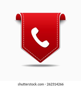 Phone Red Vector Icon Design
