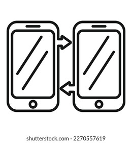 Phone redesign icon outline vector. Web ui. Creative studio