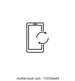 phone with refresh sign icon