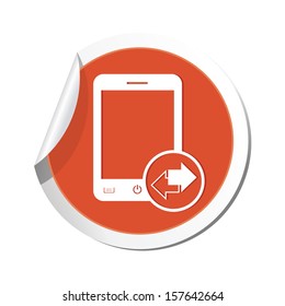 Phone with renew menu icon. Vector illustration
