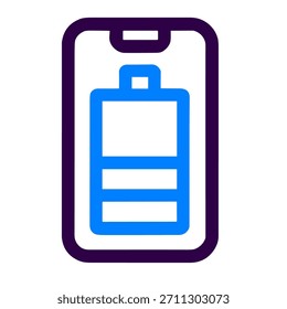 Ícone de reparo do telefone. Uma ilustração vetorial linear de reparo de telefone isolado no fundo branco.