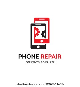 abstraktes Telefonreparaturlogo. 100 % Vektordesign.