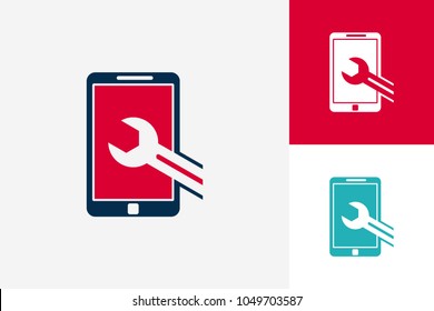 Phone Repair Logo Template Design Vector, Emblem, Design Concept, Creative Symbol, Icon