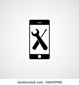 Phone repair logo. Vector
