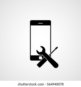 Phone Repair Logo. Vector