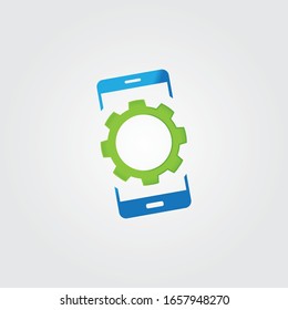 Phone repair logo vector illustration symbol icon design