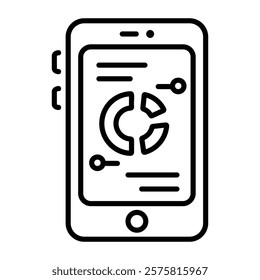 Phone reporting icon in line style 