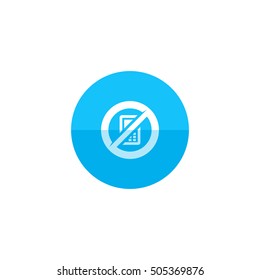 Phone restriction area icon in flat color circle style. Smartphone prohibited