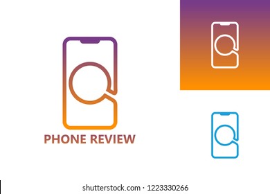 Phone Review Logo Template Design Vector, Emblem, Design Concept, Creative Symbol, Icon