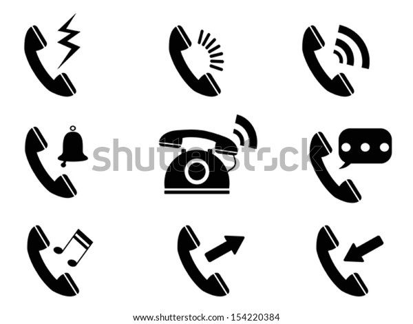 Phone Ring Icons Stock Vector (Royalty Free) 154220384