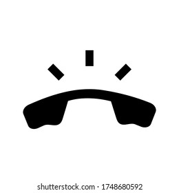 Icono de volumen del anillo telefónico. Vector de icono de llamada telefónica aislado en fondo blanco.