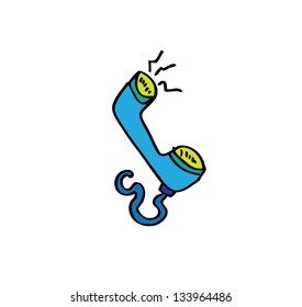 phone ringing cartoon doodle