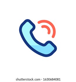 Phone Ringing icon flat outline glyph interface 