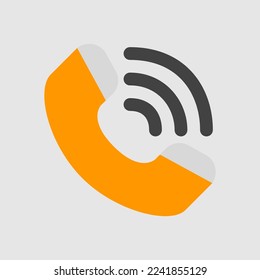 Phone ringing icon in flat style, use for website mobile app presentation