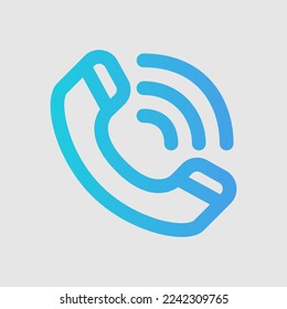 Phone ringing icon in gradient style, use for website mobile app presentation